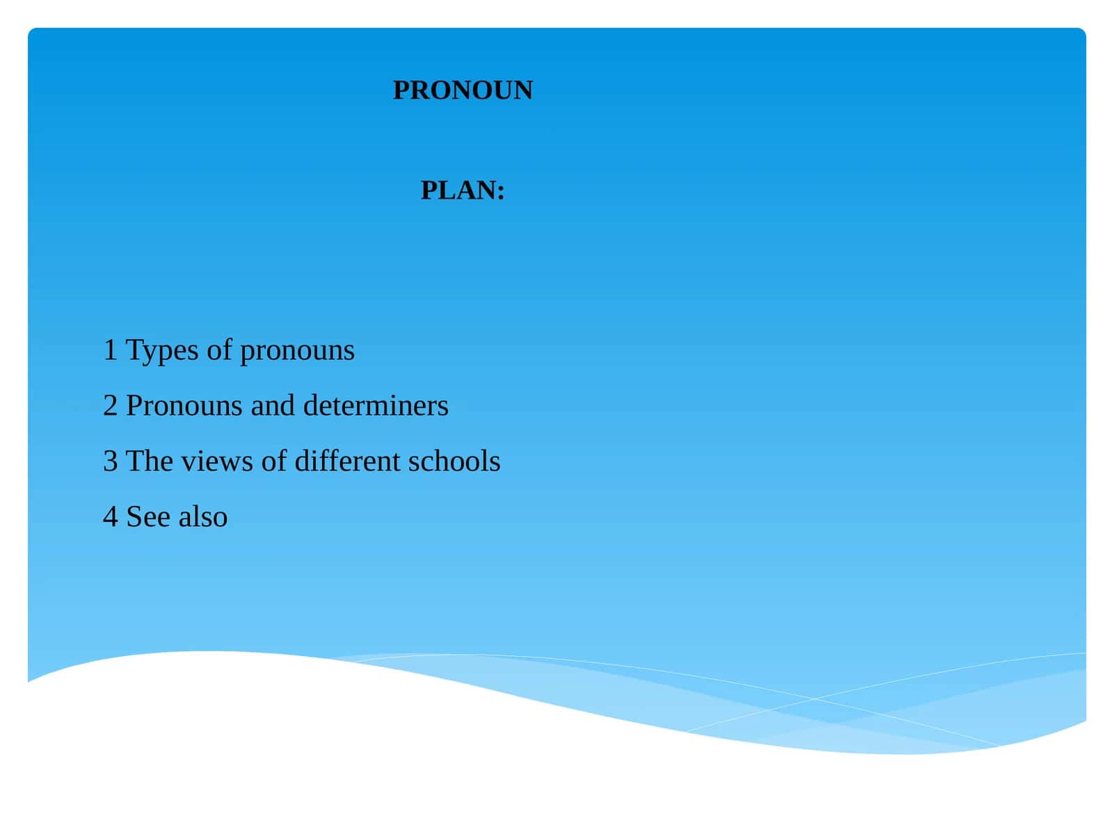 Pronouns