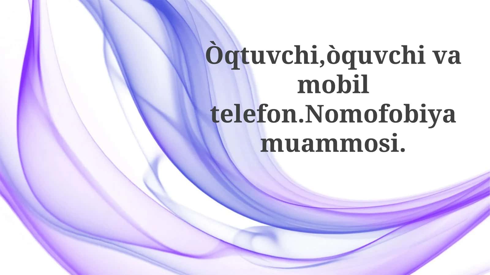 Nomofobiya: Yangi Davr Xavotirlanishi