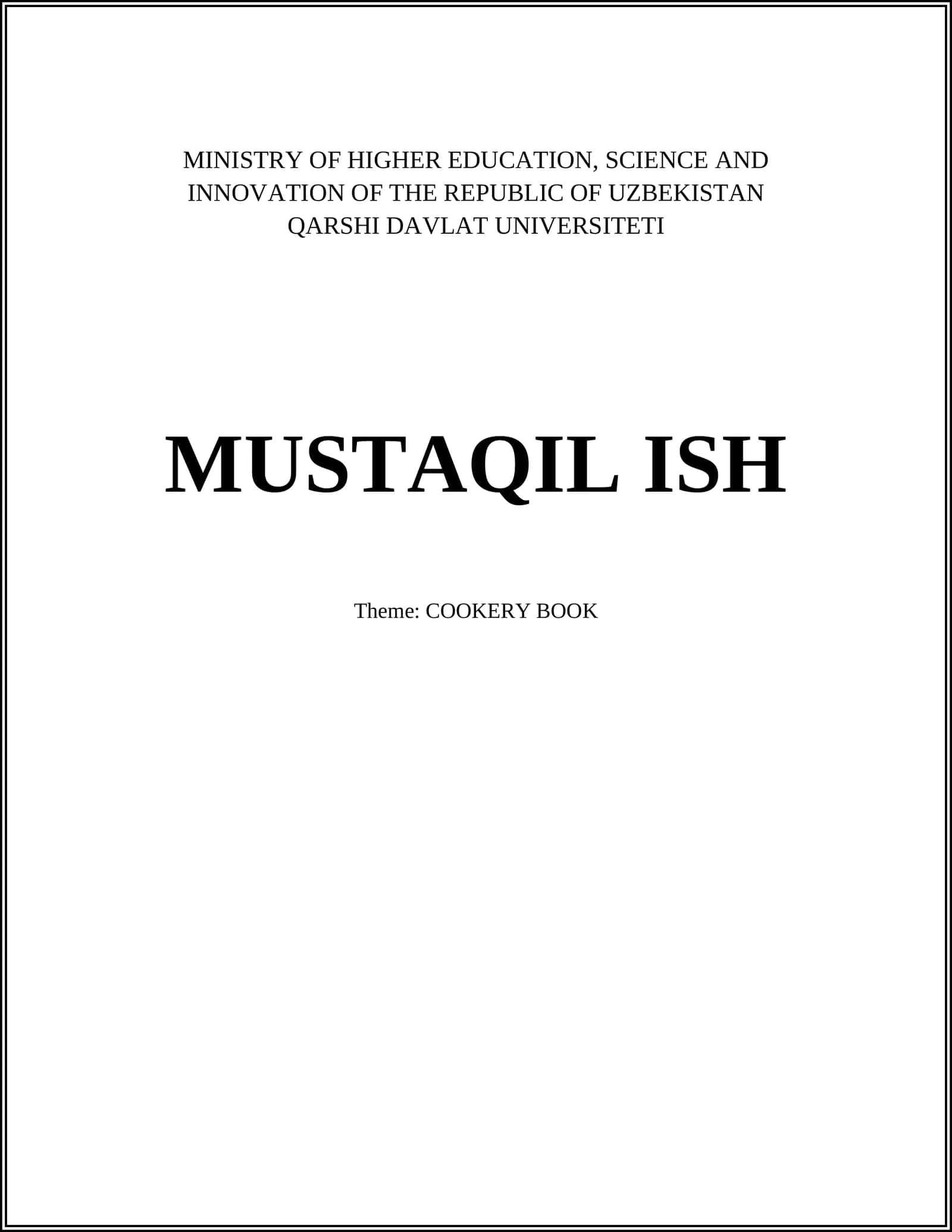 COOKERY BOOK