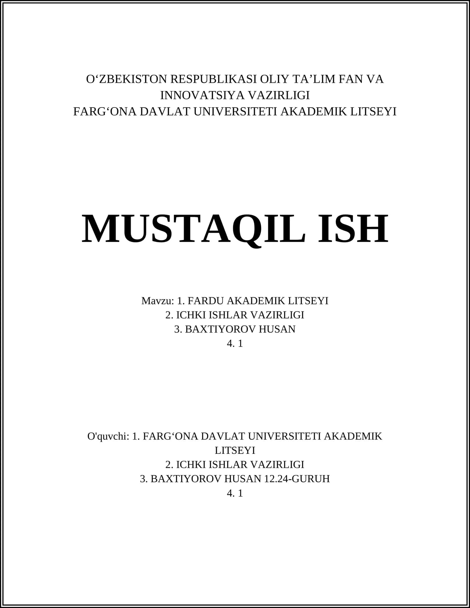 Fardu Akademik Litseyi
