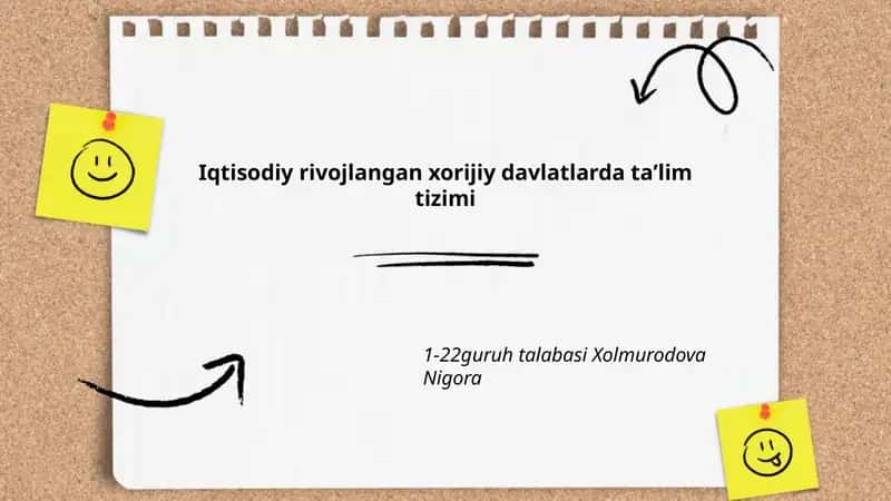 Iqtisodiy rivojlangan xorijiy davlatlarda taʼlim tizimi