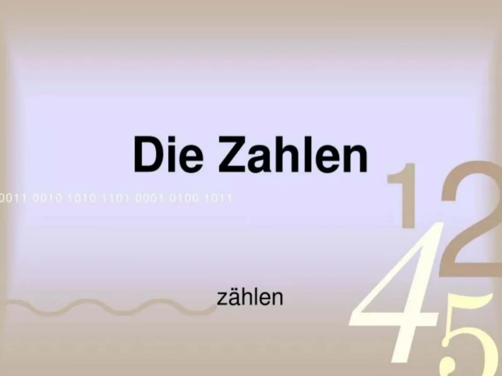 Mavzu: Deutscheda sonlar