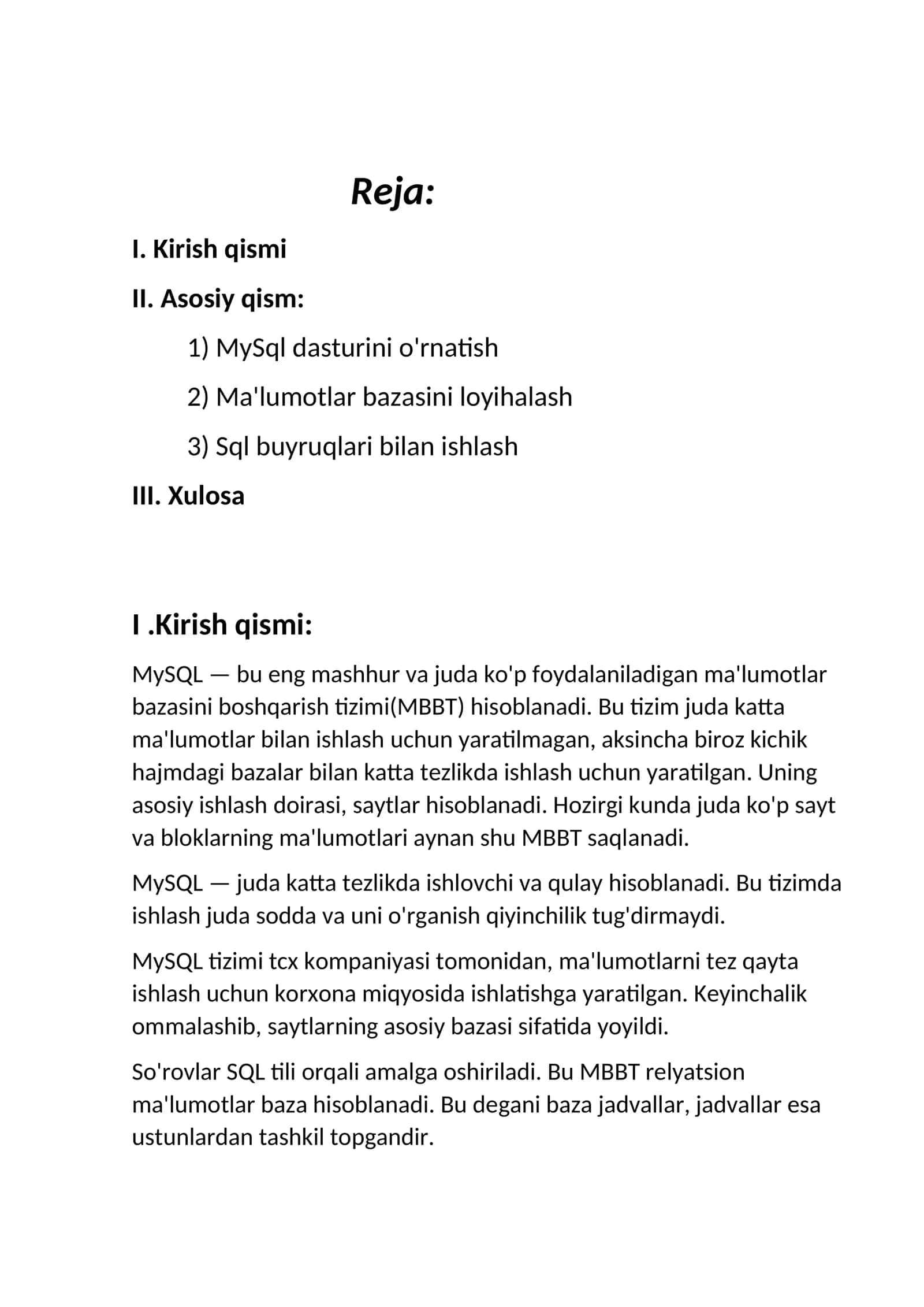 MySQL