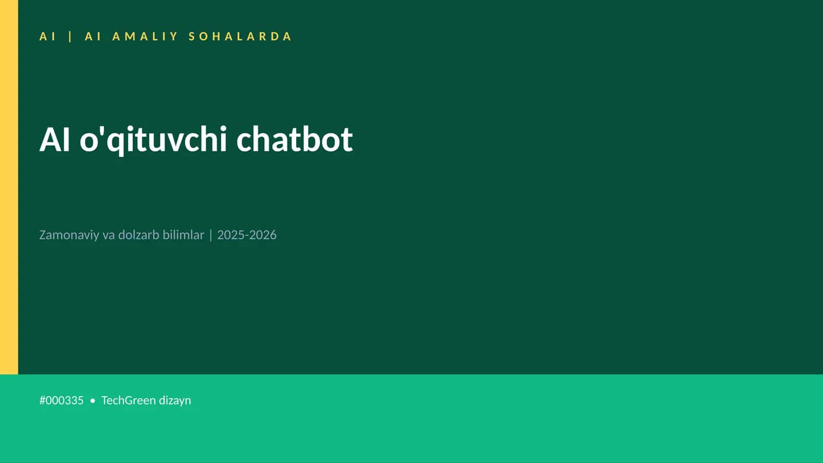 AI o'qituvchi chatbot