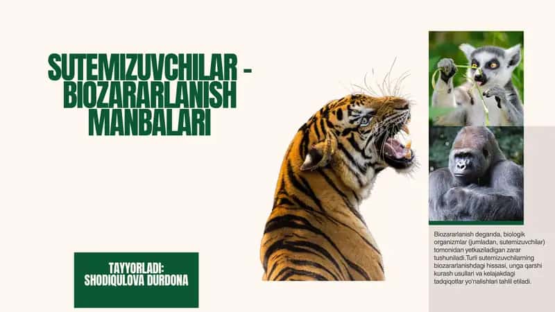 SUTEMIZUVCHILAR - BIOZARARLANISH MANBALARI