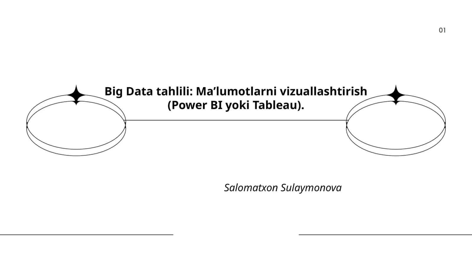 Big Data tahlili: Ma’lumotlarni vizuallashtirish (Power BI yoki Tableau)