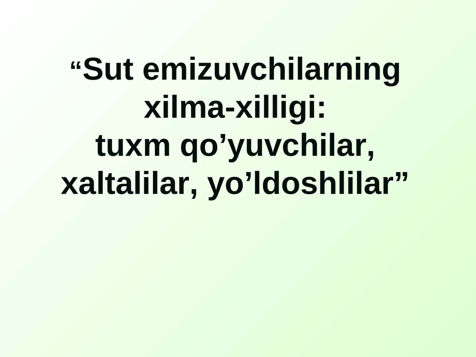Sut emizuvchilаrning хilma-xilligi