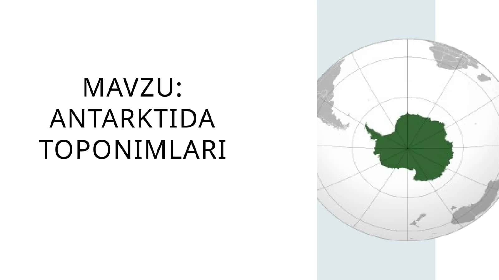 Antarktida toponimlari