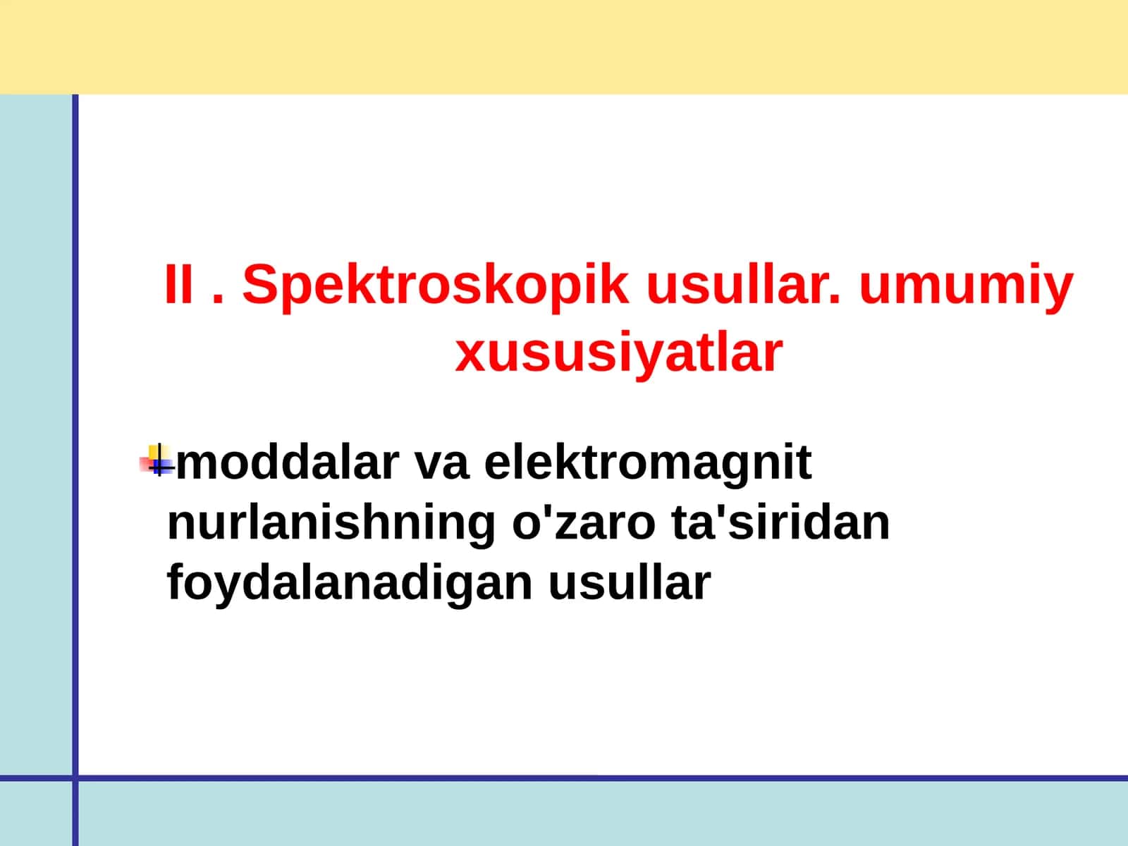 Spektroskopik usullar