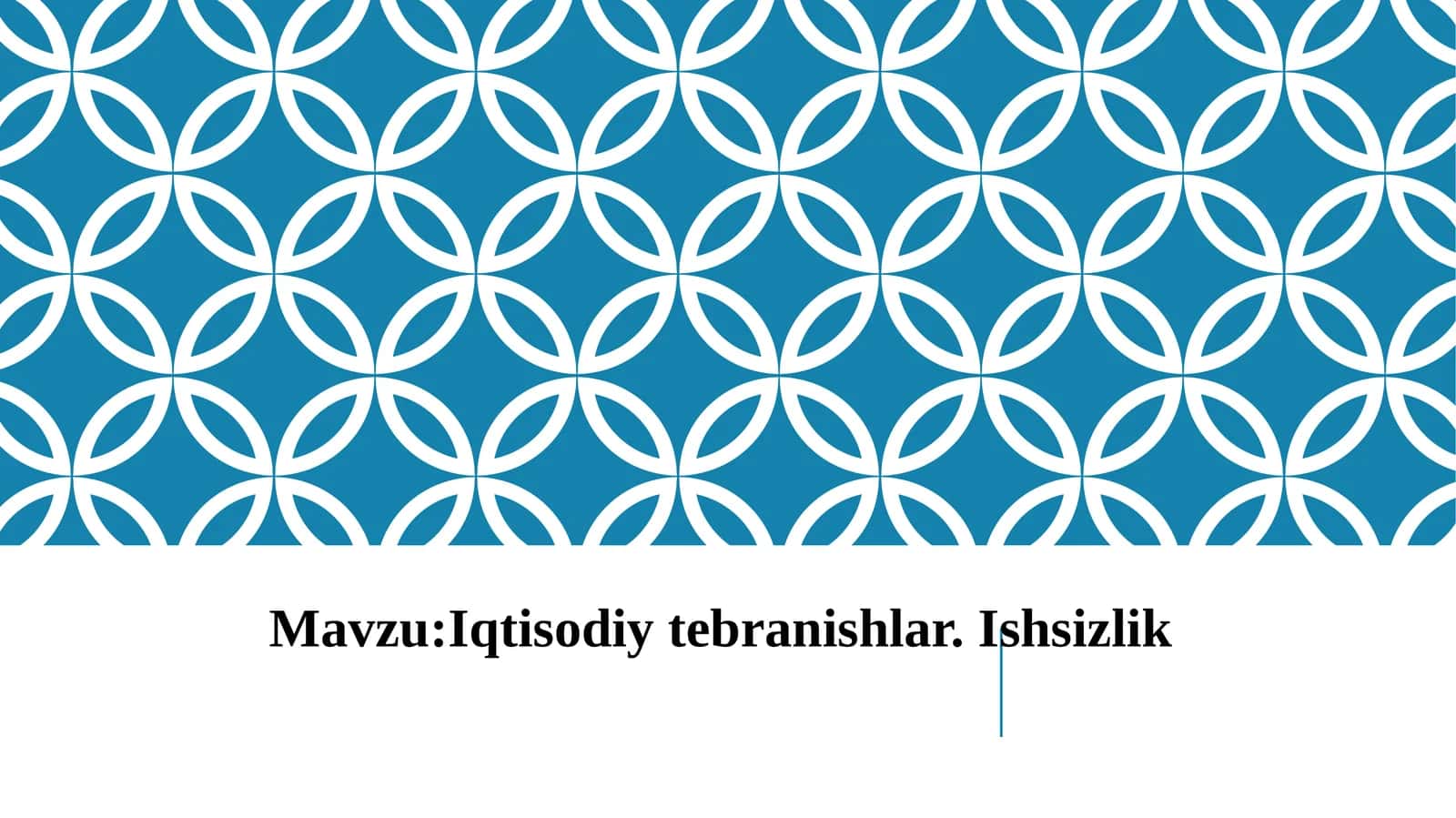Iqtisodiy tebranishlar. Ishsizlik