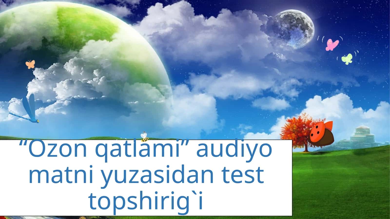 “Ozon qatlami” audiyo matni yuzasidan test topshirig`i