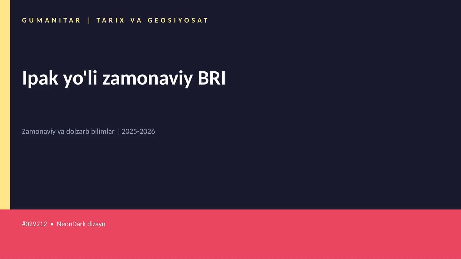 Ipak yo'li zamonaviy BRI