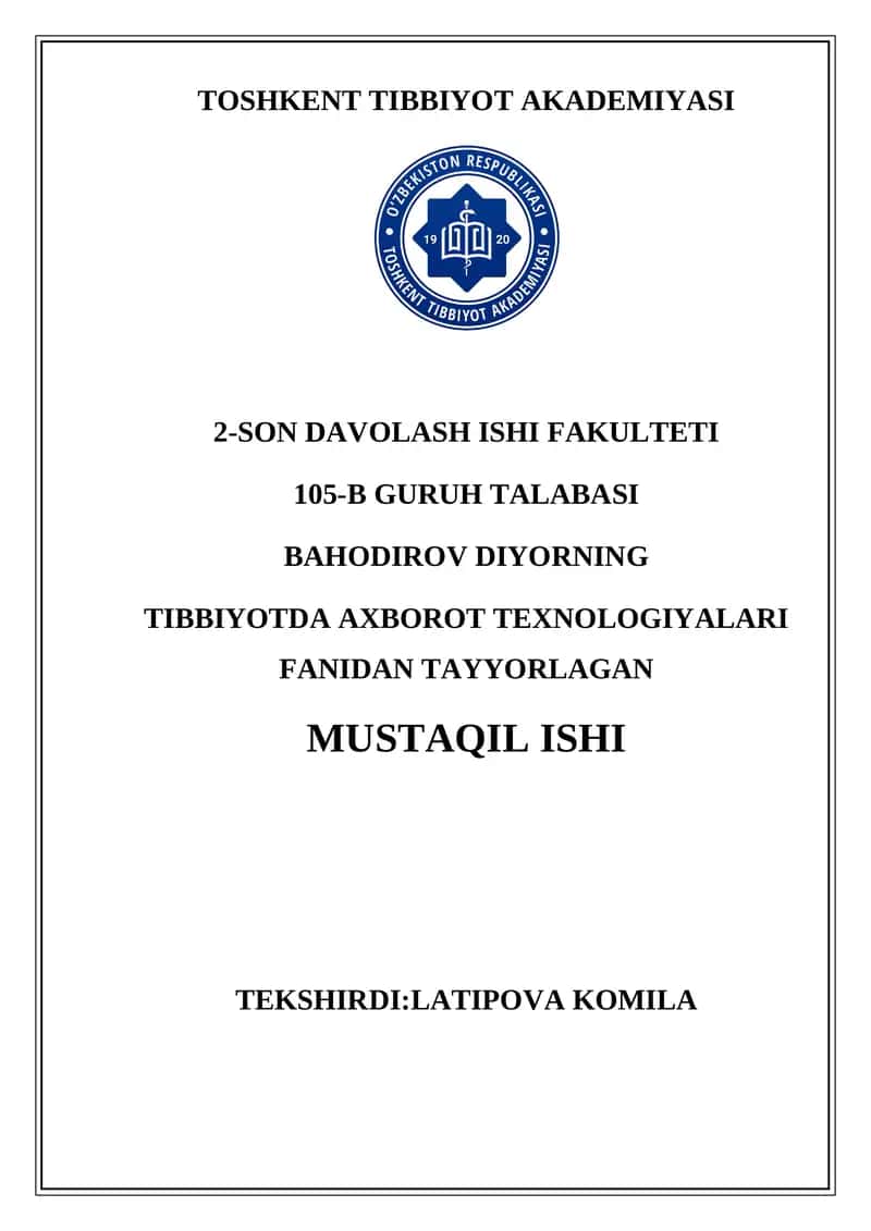 Microsoft Excel Dasturi