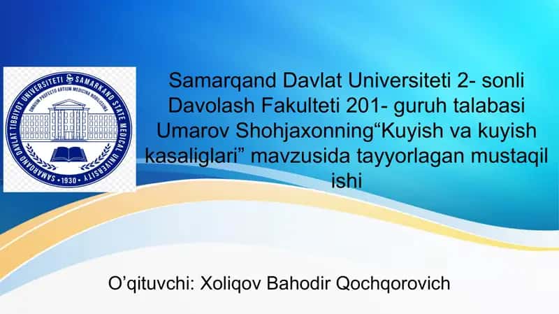 Kuyish va kuyish kasaliglari