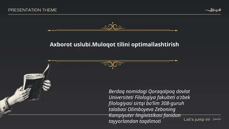 Kampiyuter lingivistikasi taqdimoti