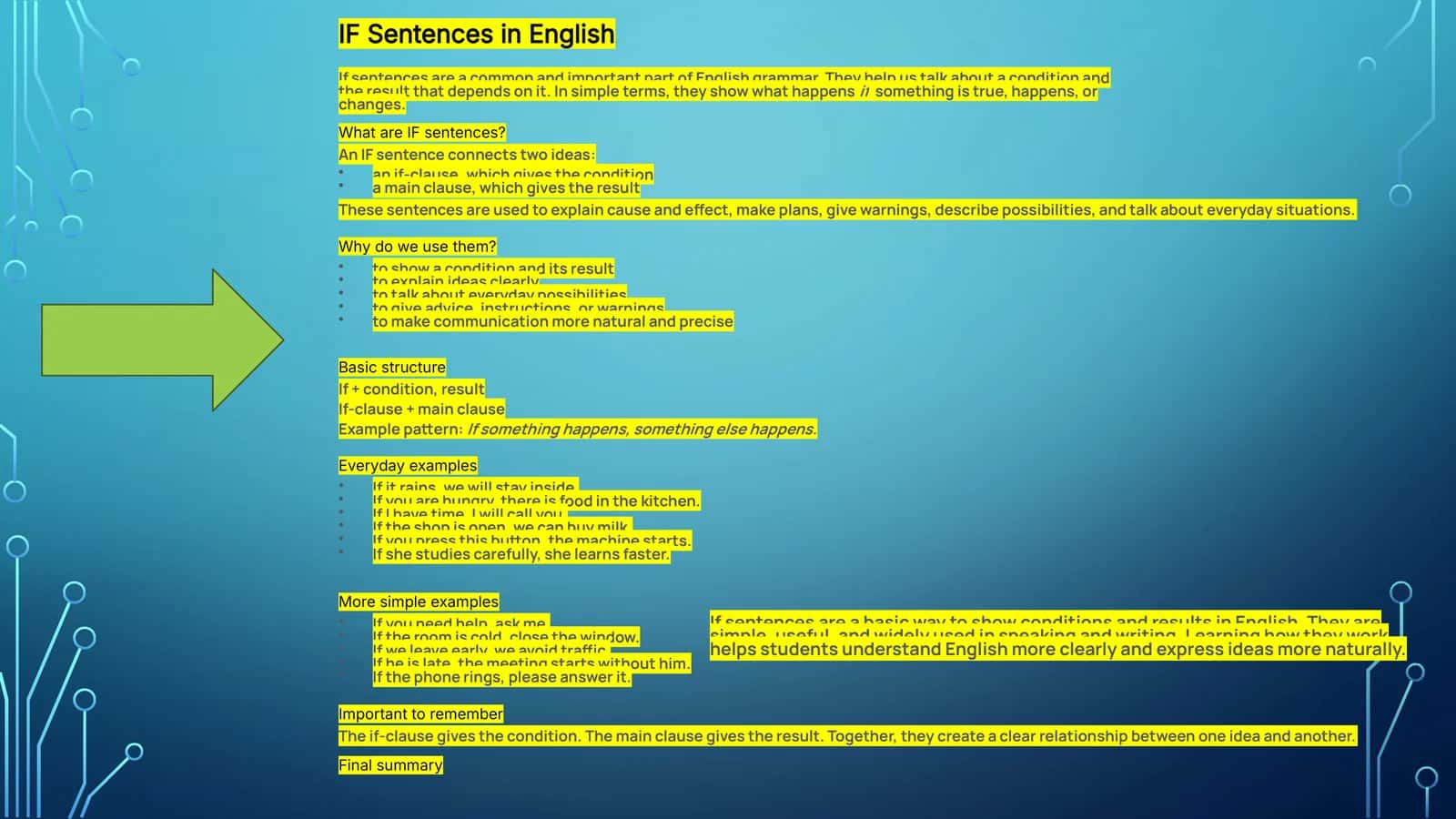 if sentence