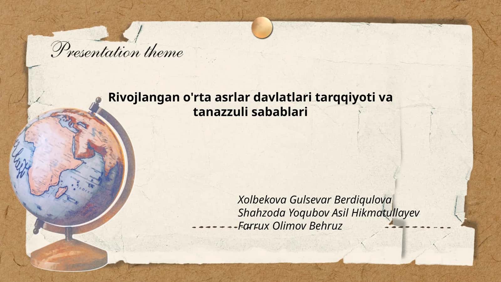 Rivojlangan o'rta asrlar davlatlari tarqqiyoti va tanazzuli sabablari