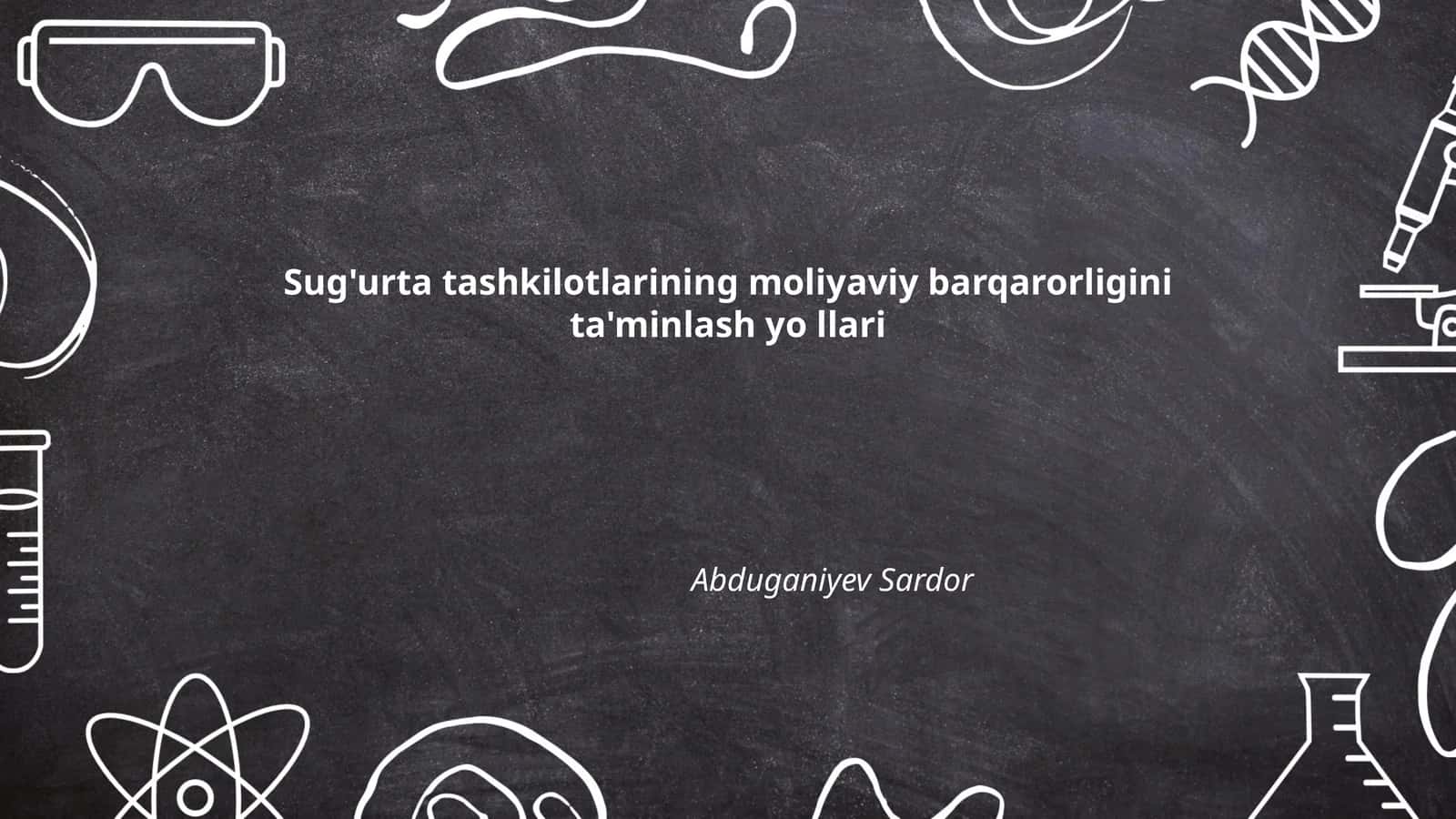 Sug'urta tashkilotlarining moliyaviy barqarorligini ta'minlash yo llari