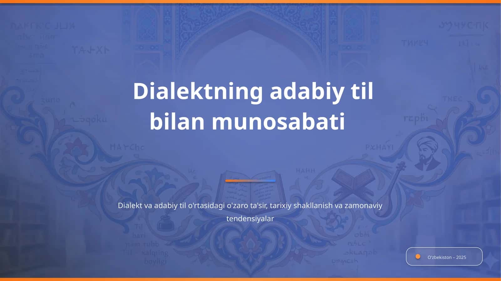 Dialektning adabiy til bilan munosabati