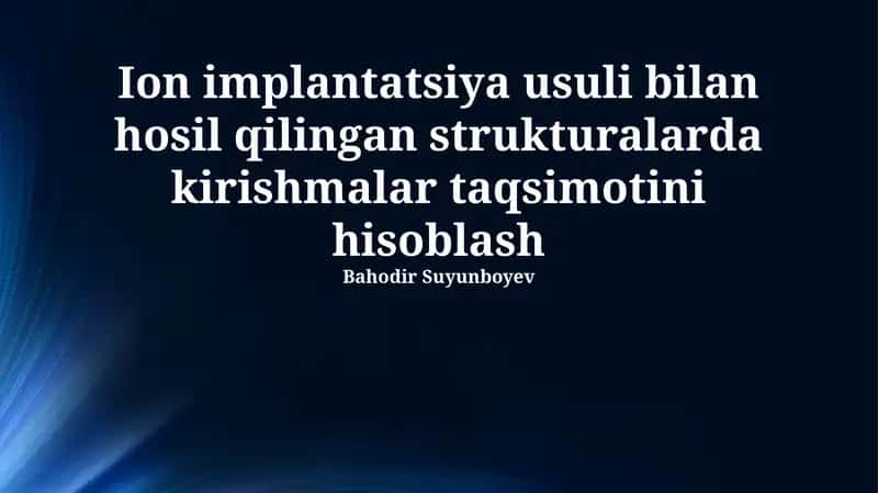 Ion Implantatsiyasi