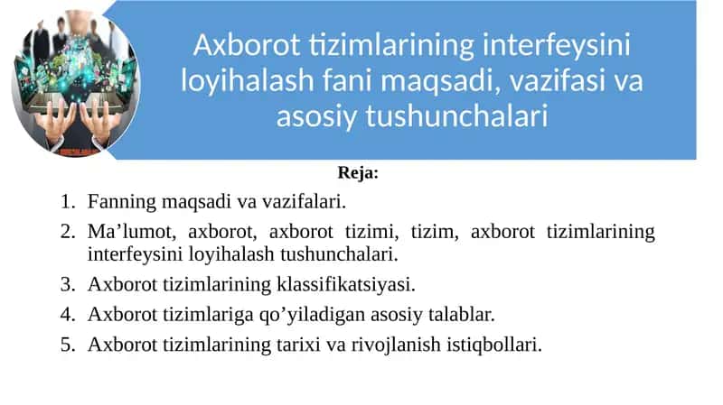 Axborot tizimlarini loyihalash