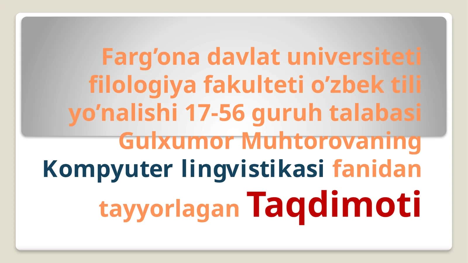 Kompyuterlingvistikasi metodlari, resurslari, yo’nalishlari