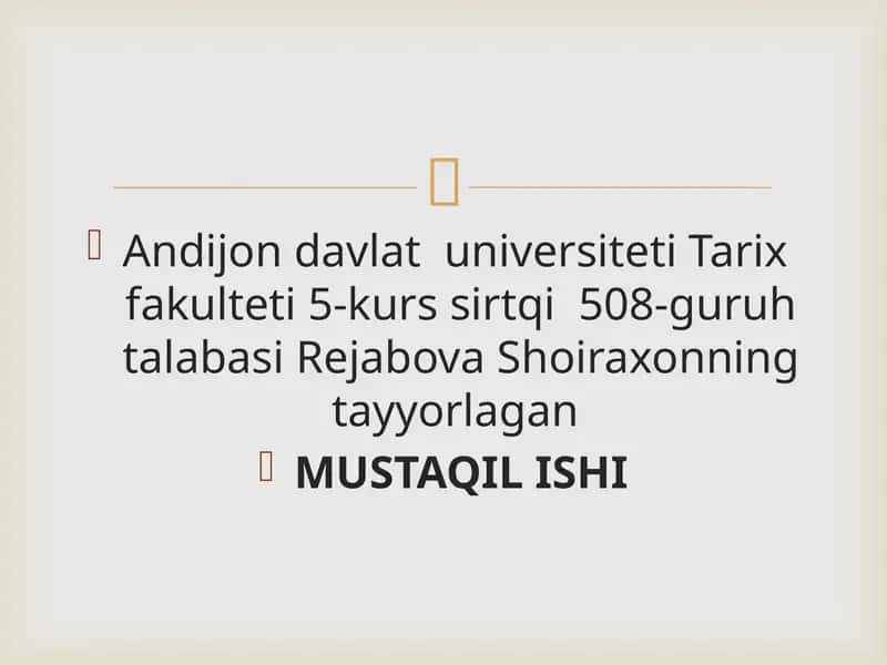 MUSTAQIL ISHI