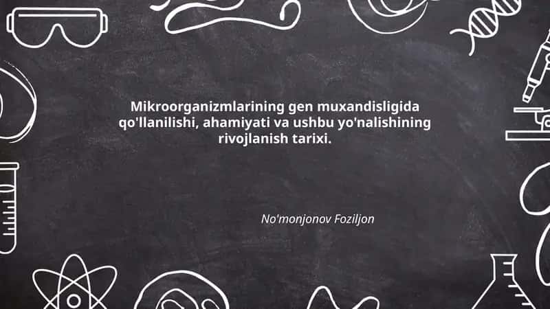 Mikrobiologiya va gen muhandisligi