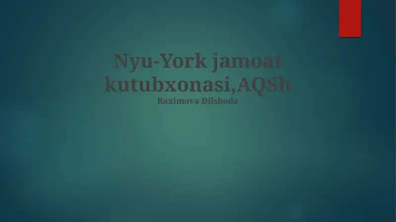 Nyu-York Jamoat Kutubxonasi