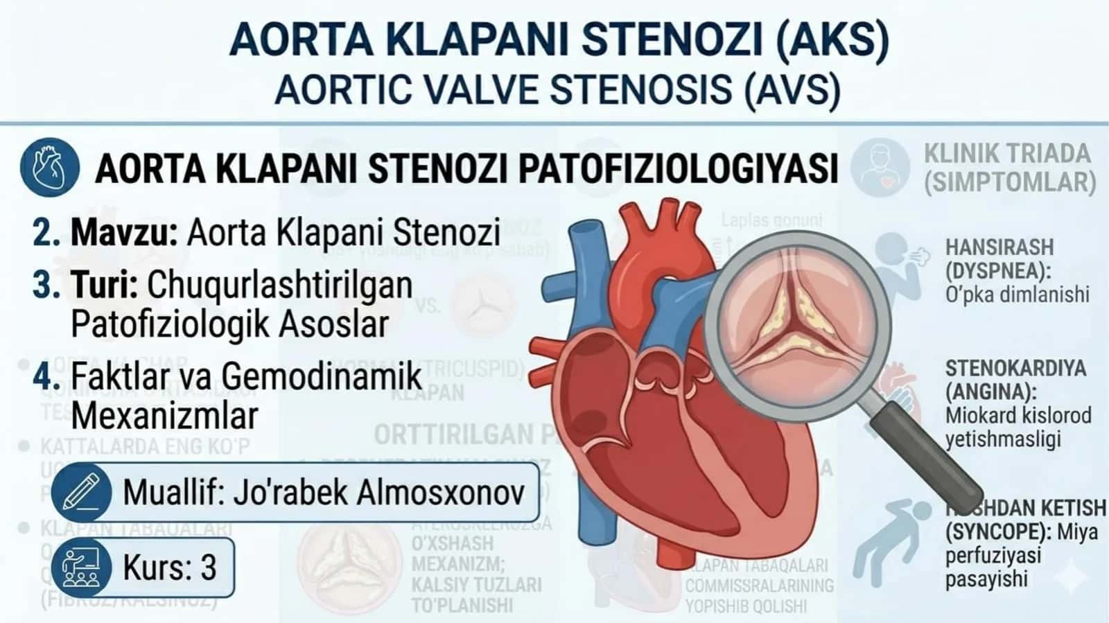 Aorta klapani stenozitaqdimot tibbi