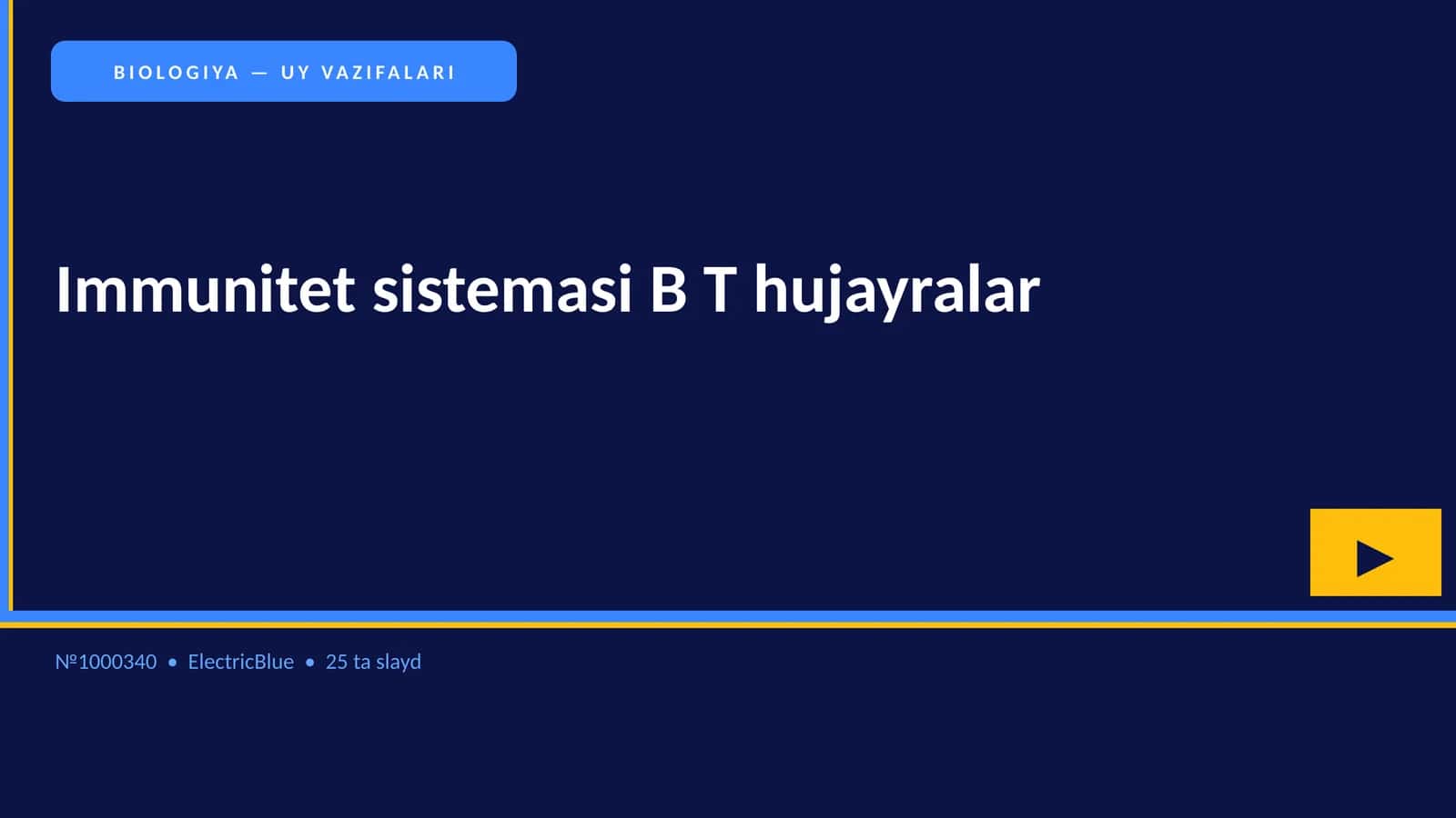 Immunitet sistemasi B T hujayralar