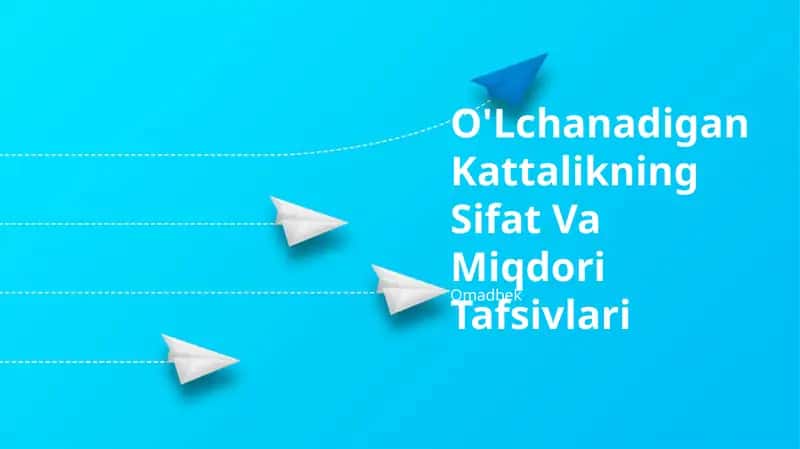 O'Lchanadigan Kattalikning Sifat Va Miqdori Tafsivlari