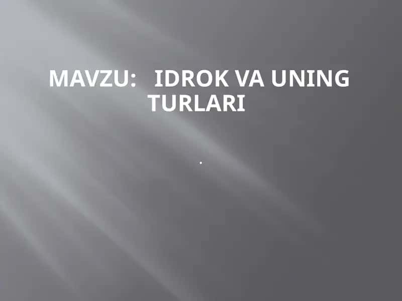 Idrok vauning turlari