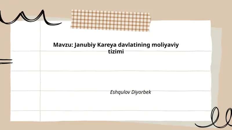 Janubiy Koreya Moliyaviy Tizimi