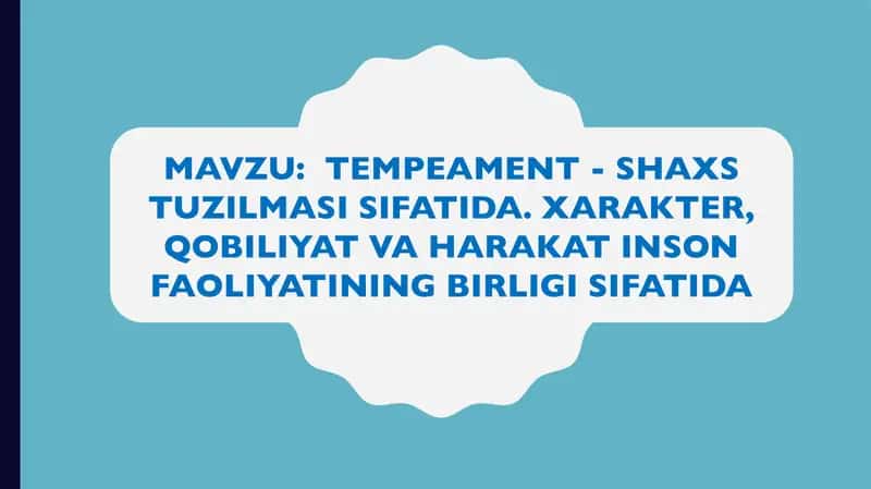 TEMPERAMENT