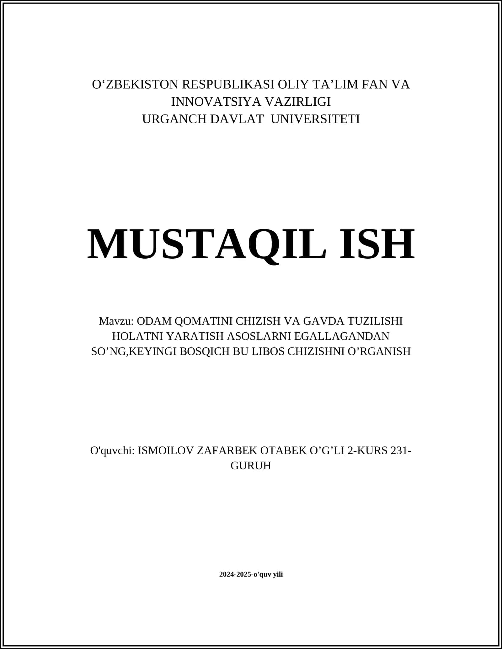 Odam anatomiyasi asoslari