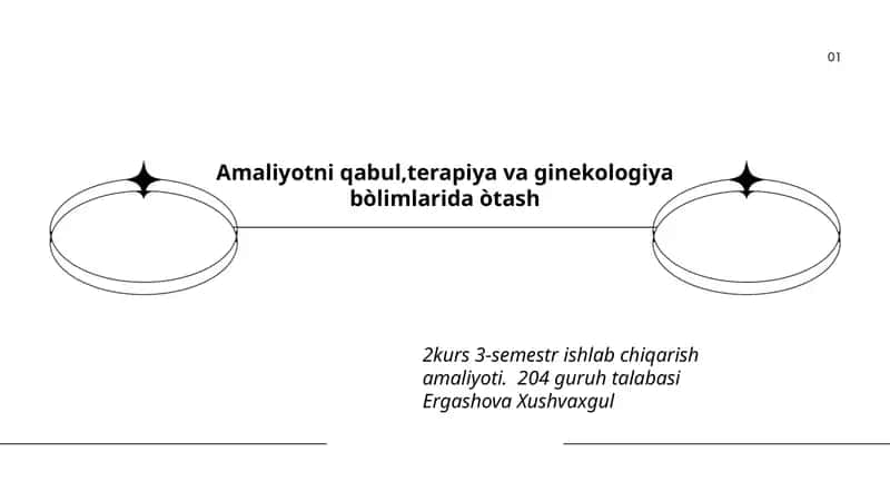 Amaliyotni qabul,terapiya va ginekologiya