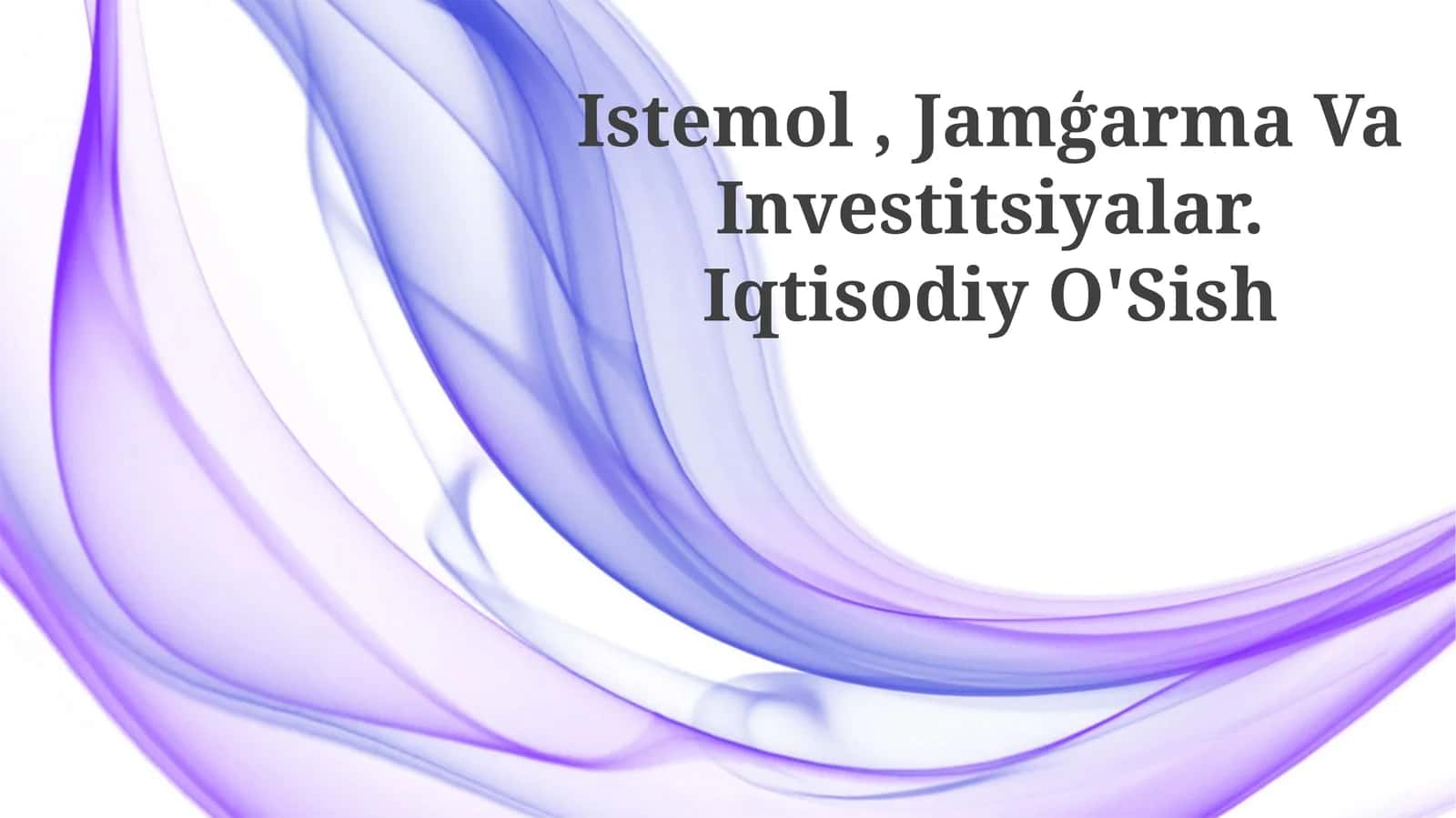 Istemol, Jamģarma Va Investitsiyalar. Iqtisodiy O'Sish