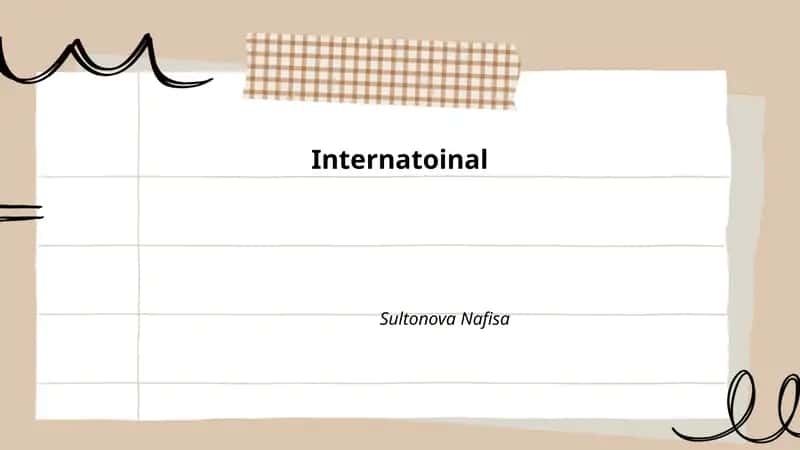 International Diplomacy