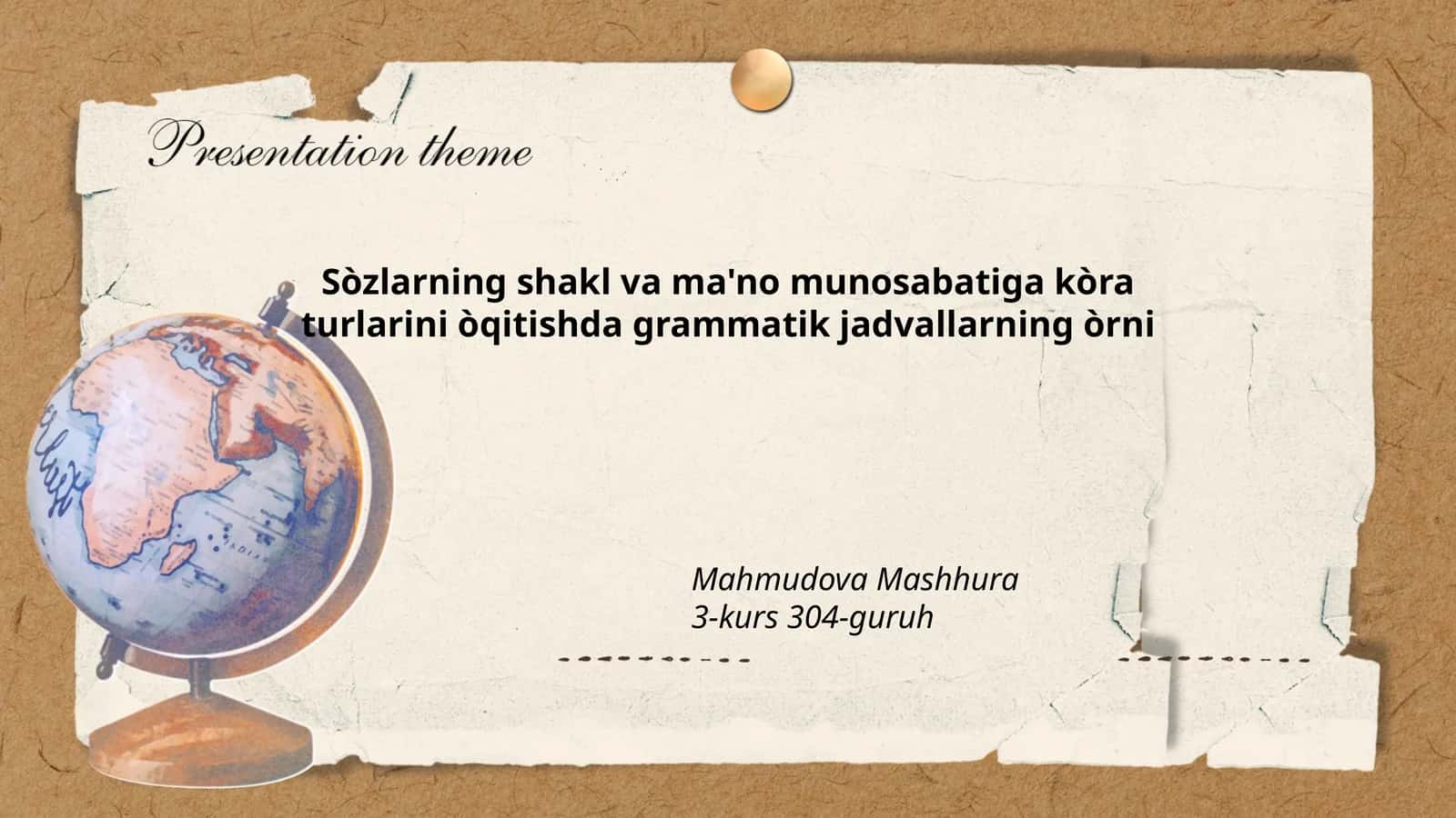 Grammatik jadvallarning ta'rifi va mohiyati