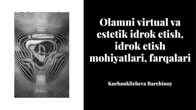Olamni virtual va estetik idrok etish, idrok etish mohiyati farqlari