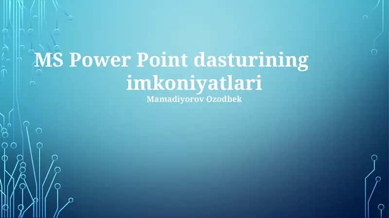 Microsoft PowerPoint dasturi