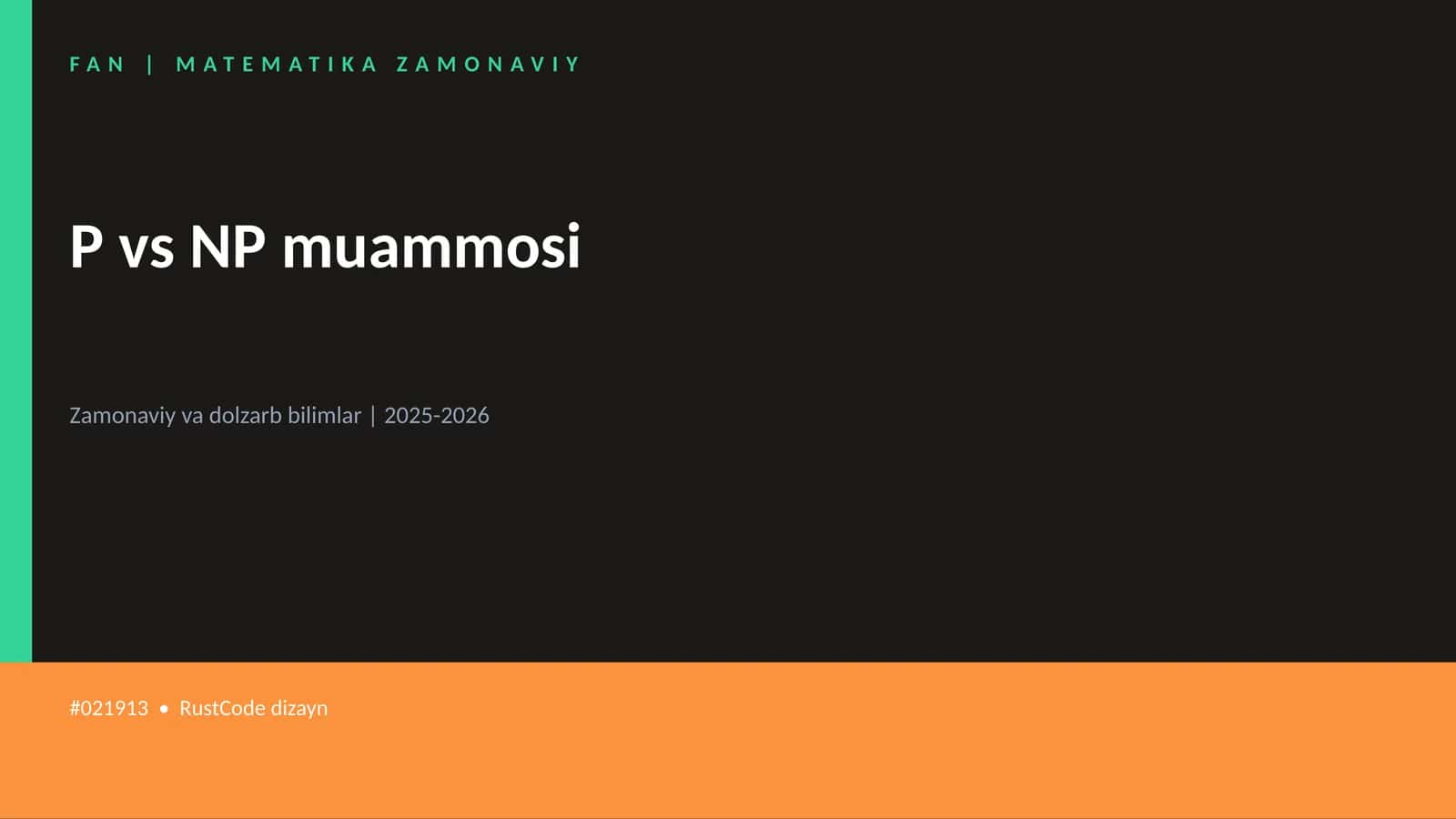 MATEMATIKA ZAMONAVIY