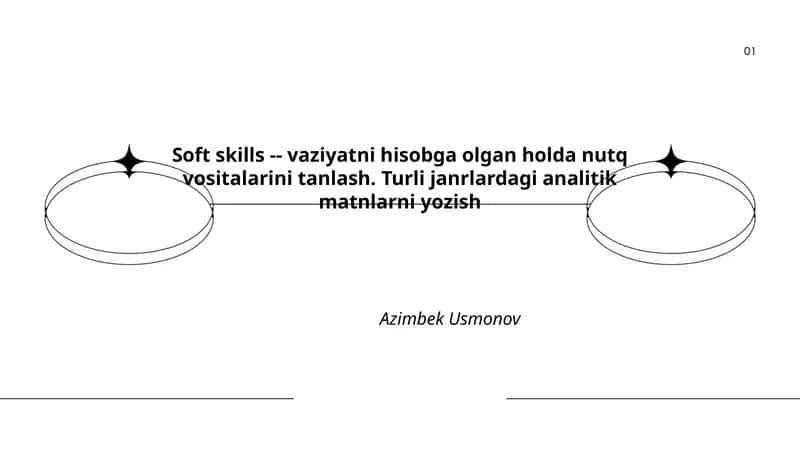 Soft Skills - Vaziyatni hisobga olgan holda nutq vositalarini tanlash