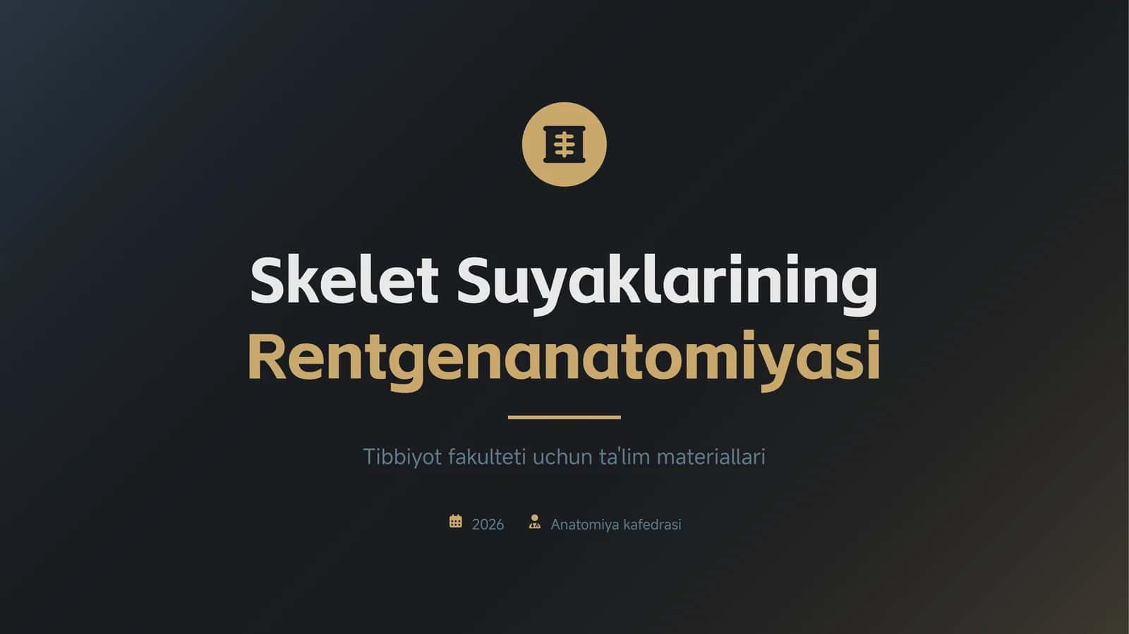Skelet suyaklarining rentgenanatomiyasi