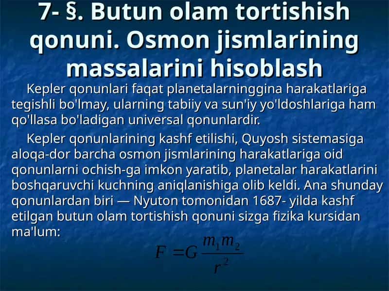 Kepler qonunlari