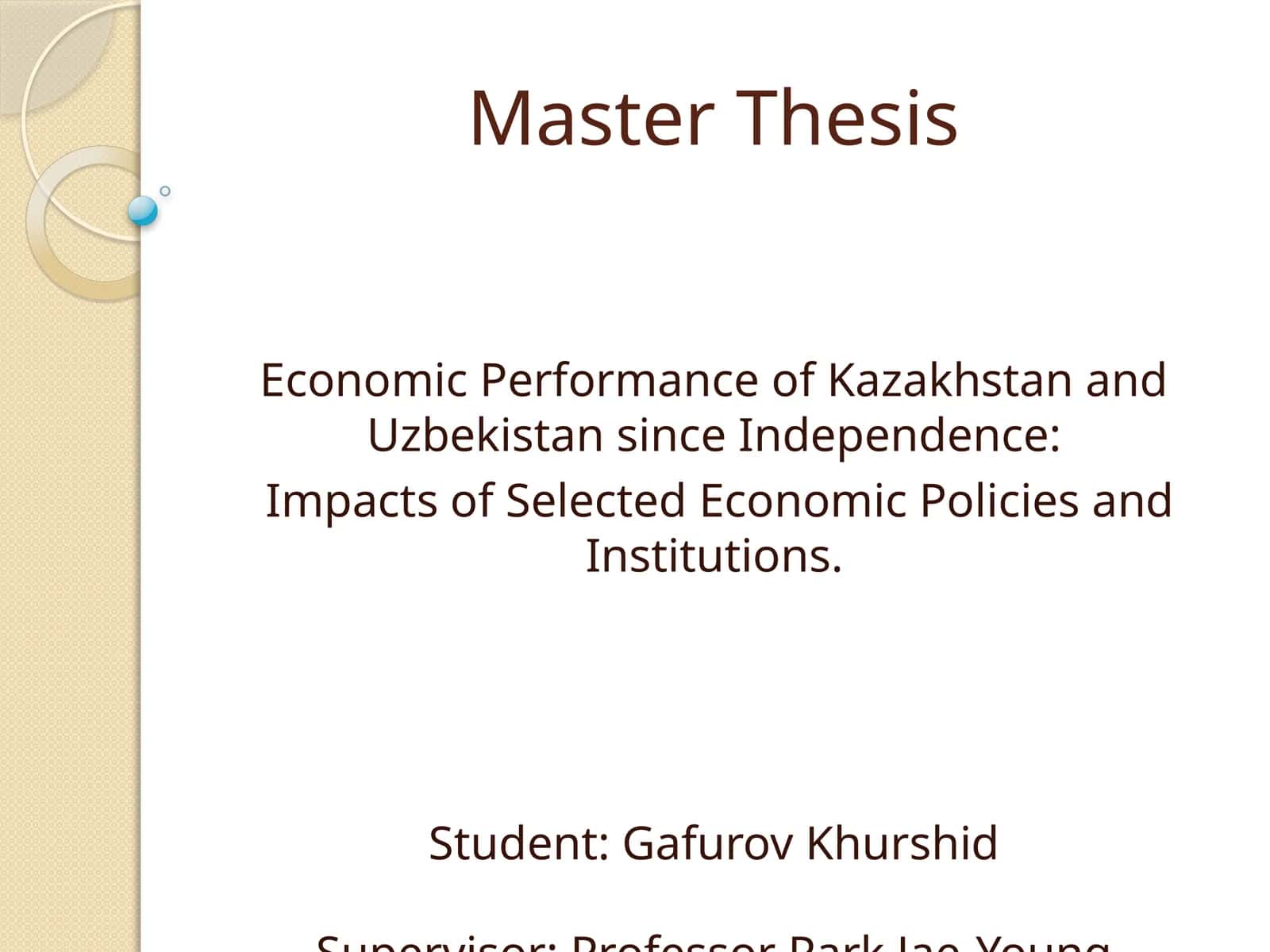 Master Thesis