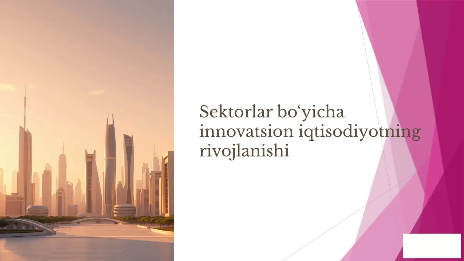 Innovatsion iqtisodiyotning rivojlanishi