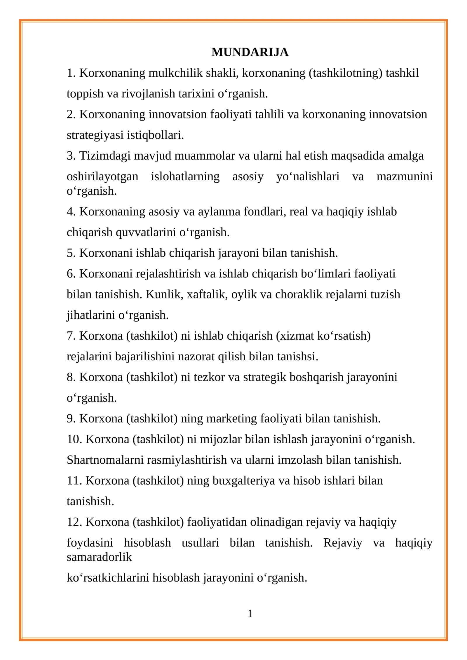 amaliyot hisoboti