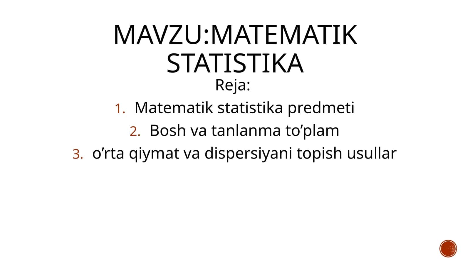Matematik statistika